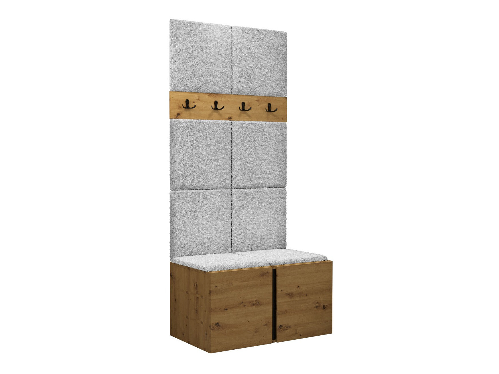 Set arredo da corridoio Pinis IV (Rovere Artisan)