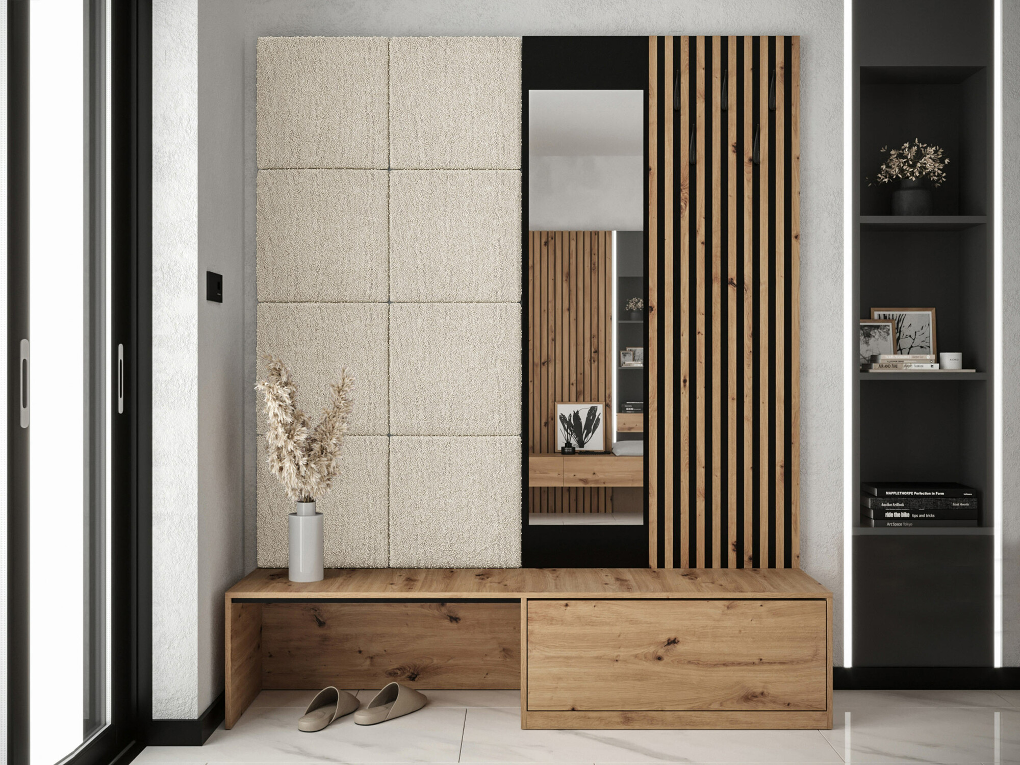 Set arredo da corridoio Fabor (Rovere Artisan + Abriamo 03)
