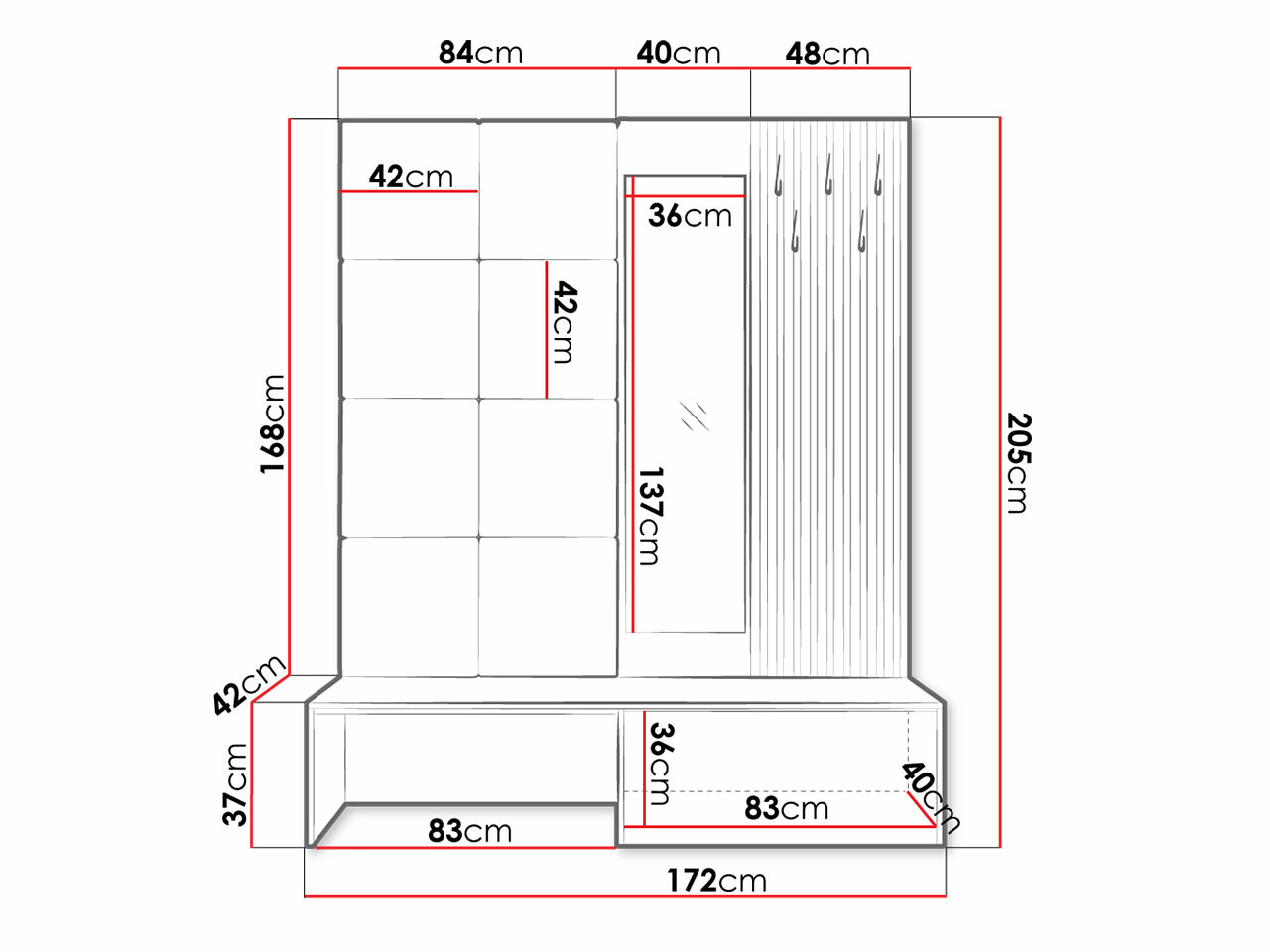 Set arredo da corridoio Fabor (Rovere Artisan + Abriamo 03)