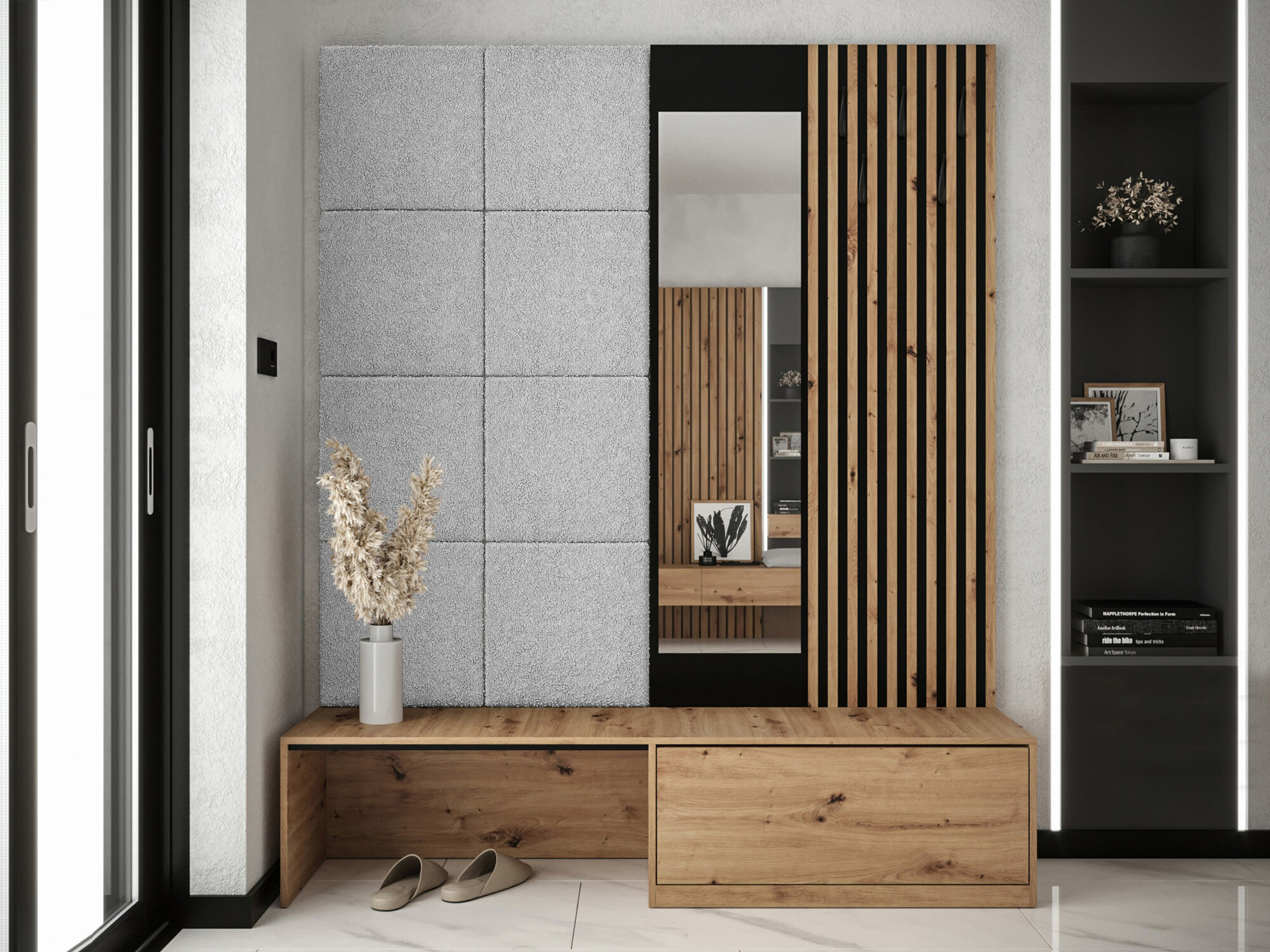 Set arredo da corridoio Fabor (Rovere Artisan + Abriamo 06)