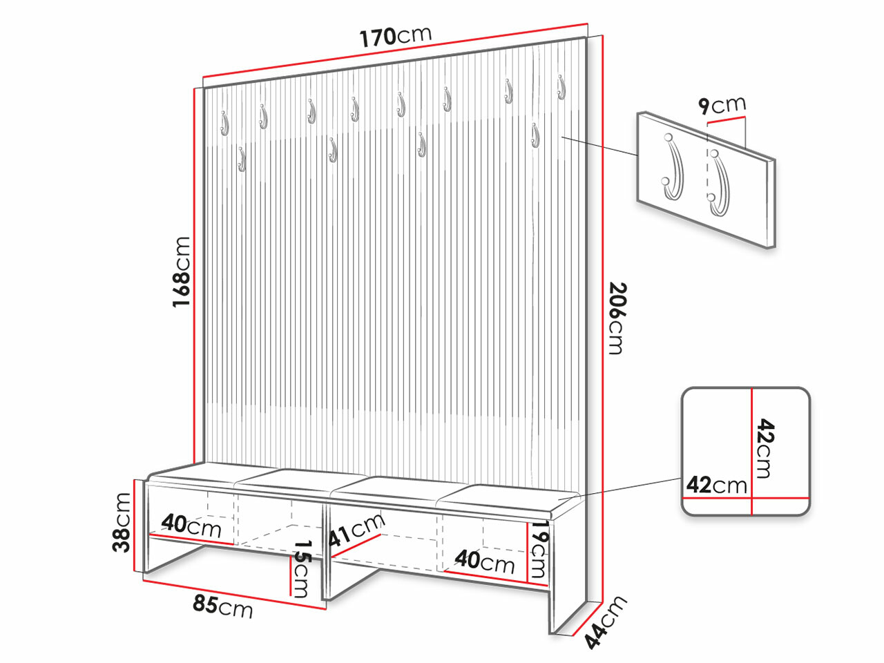 Set arredo da corridoio Donio V (Rovere Artisan + Abriamo 03)