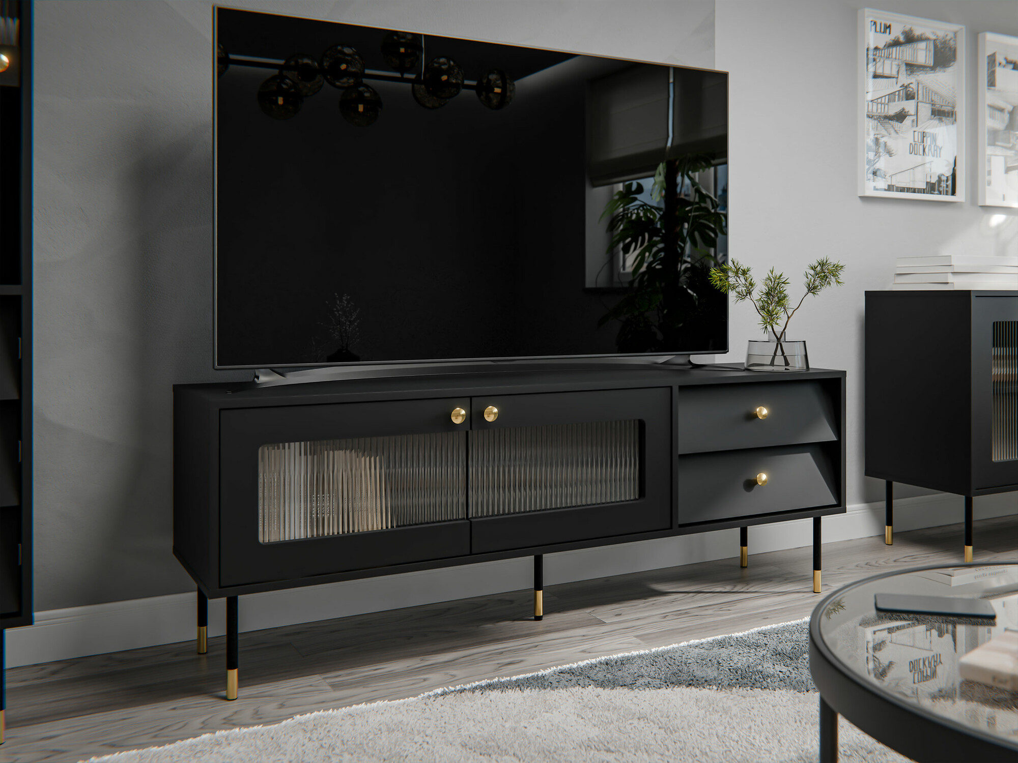 Mobile porta TV Feletri 102 (Nero)