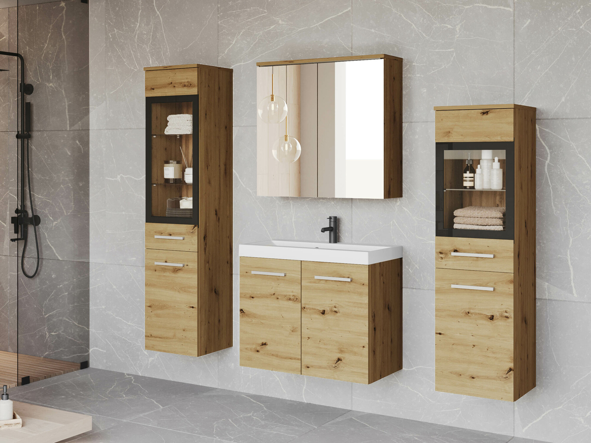 Set bagno Scientia III (Rovere Artisan)