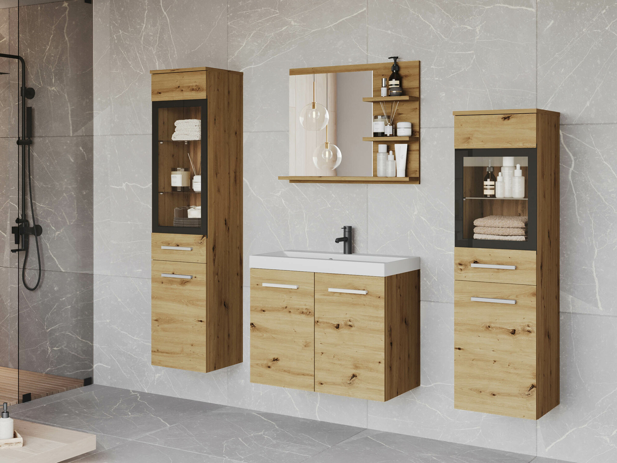 Set bagno Scientia IV (Rovere Artisan)