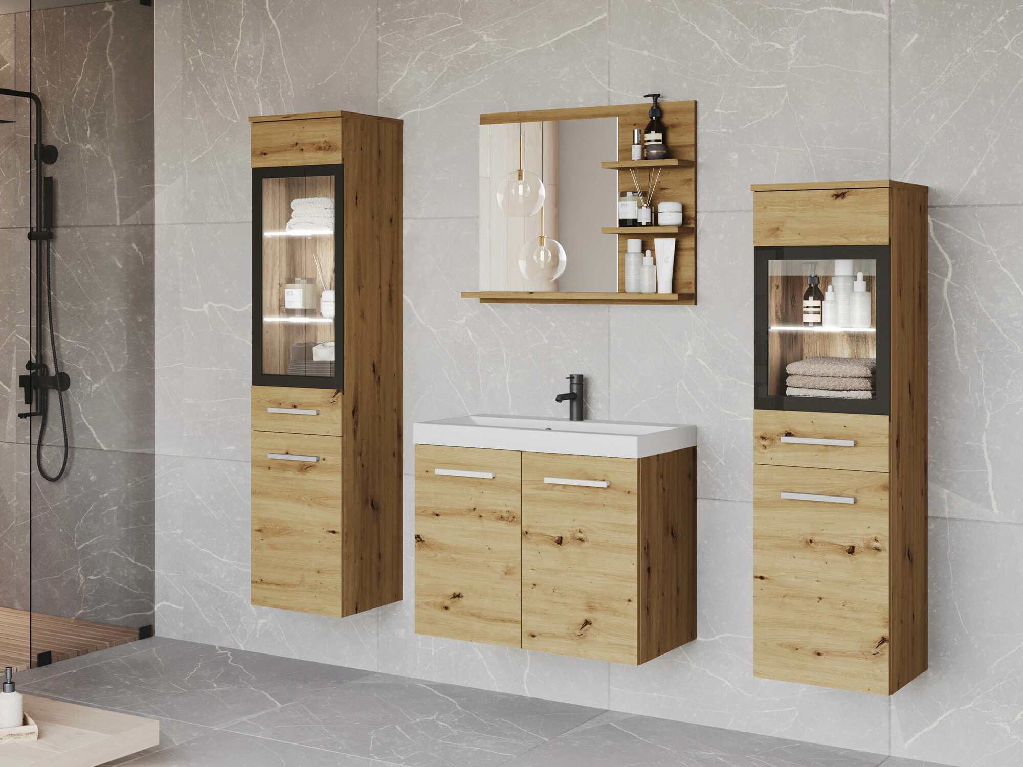 Set bagno Scientia IV (Rovere Artisan)