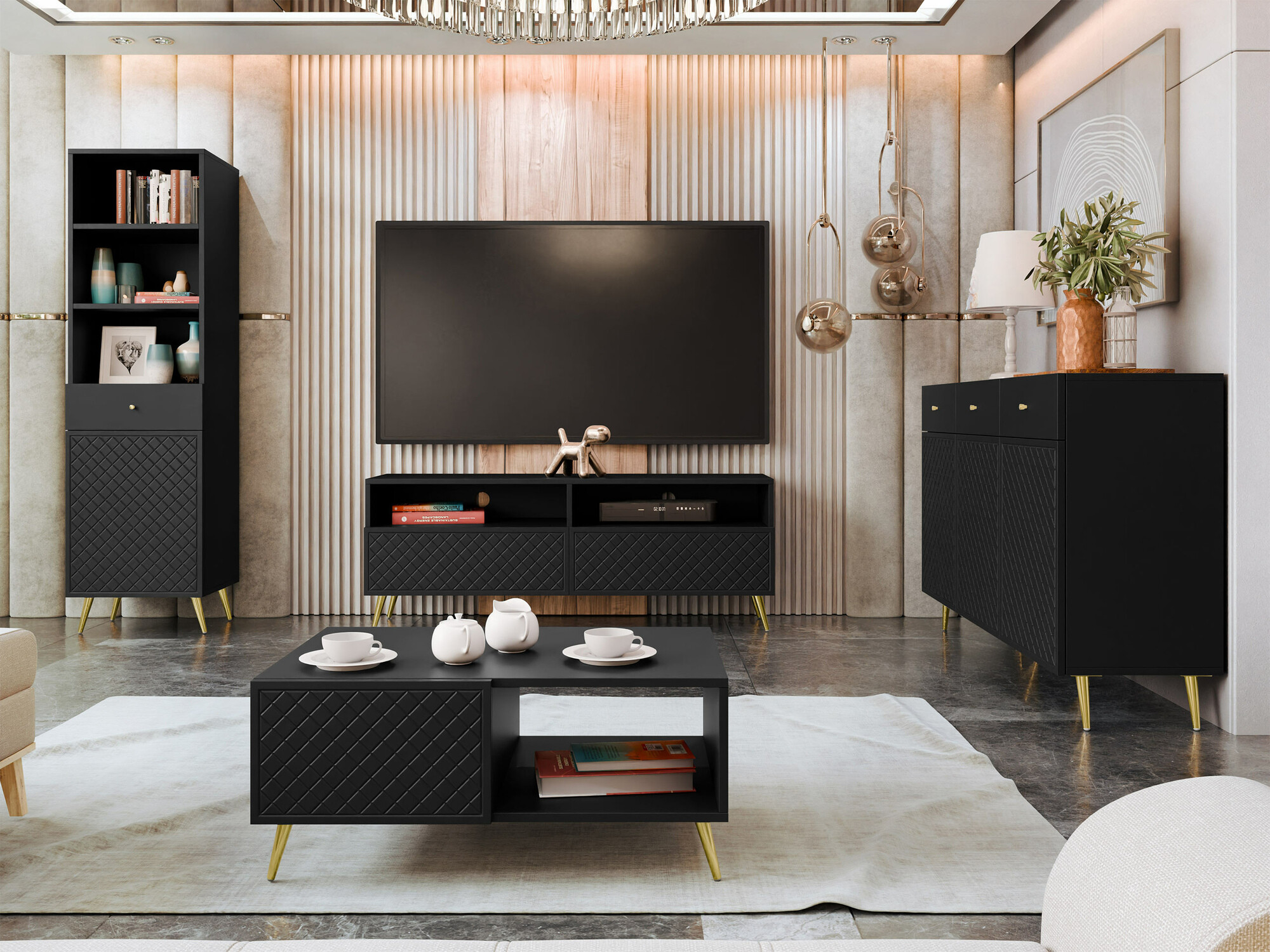 Mobile porta TV Comfivo 487 (Nero)