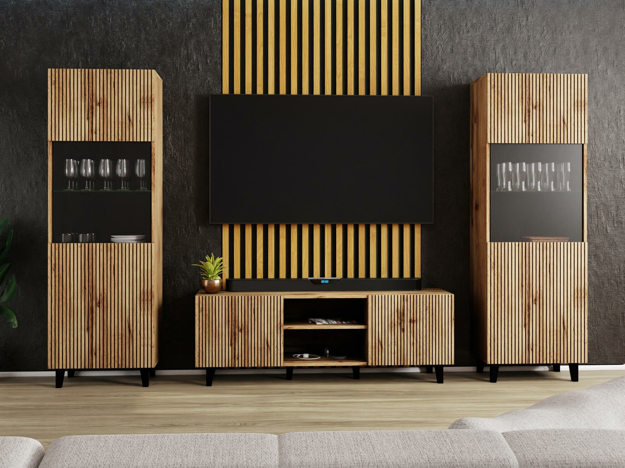 Parete attrezzata Remeta 110 (Quercia di Wotan)