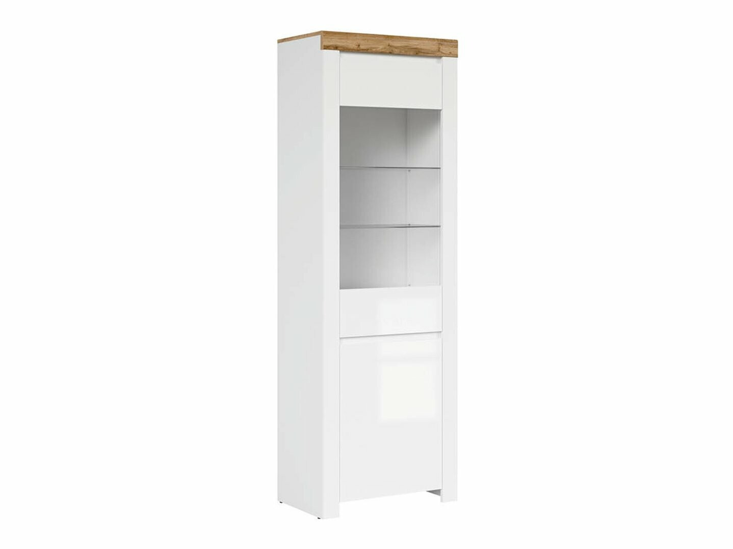 Scaffale Sonsoru 104 (Bianco + Bianco lucido + Quercia di Wotan)