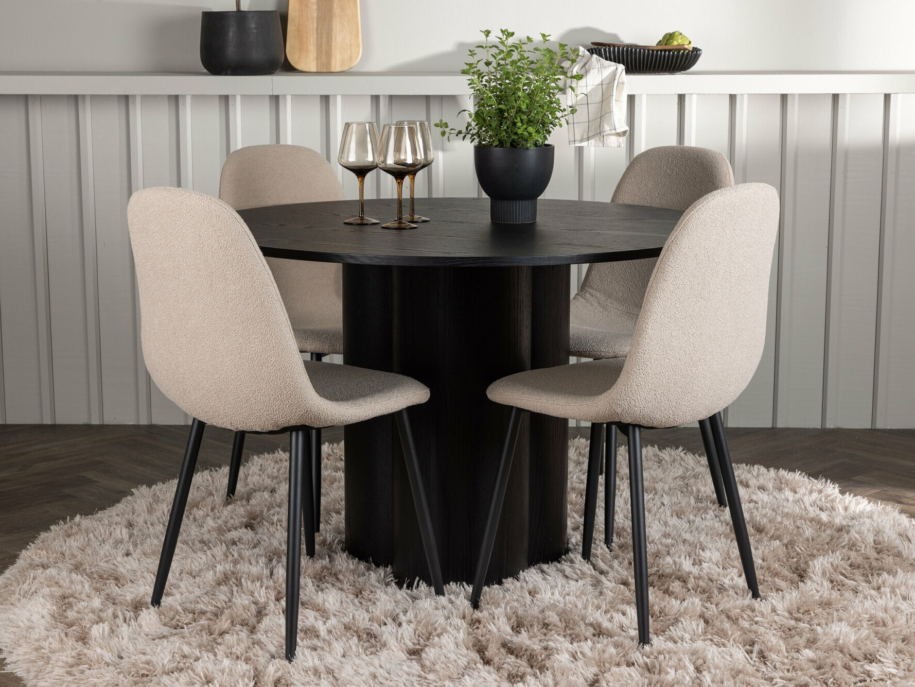 Set sala da pranzo Dallas 4578 (Nero)