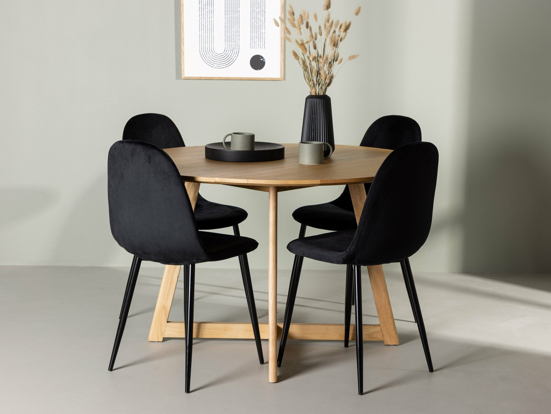 Set sala da pranzo Dallas 4580 (Nero)