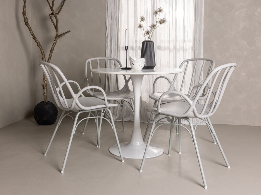 Set sala da pranzo Dallas 4588 (Grigio chiaro)