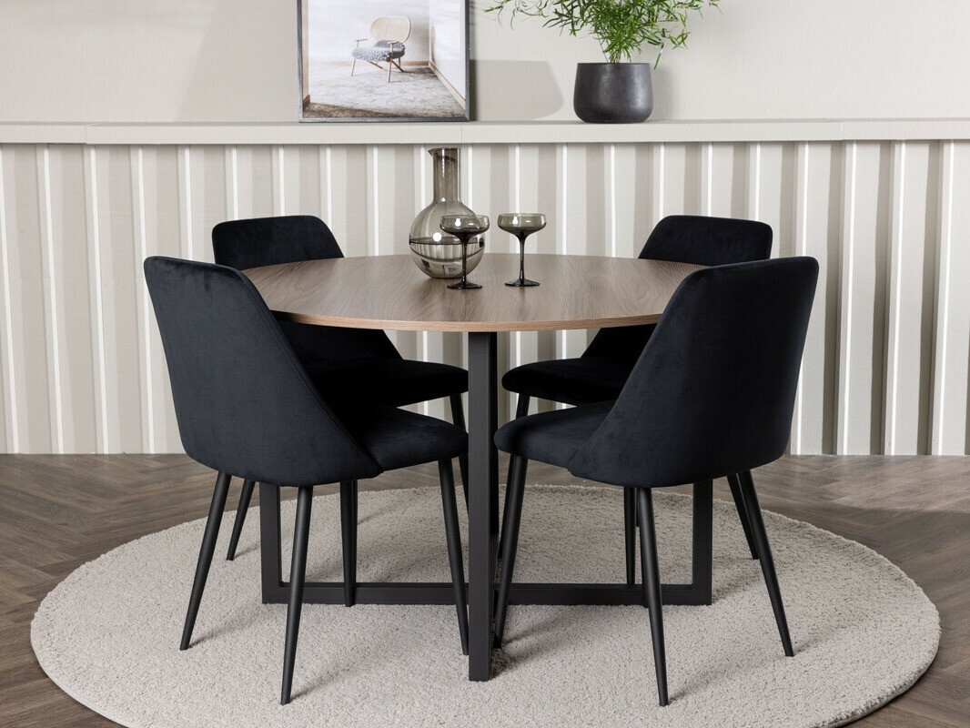 Set sala da pranzo Dallas 4598 (Nero)