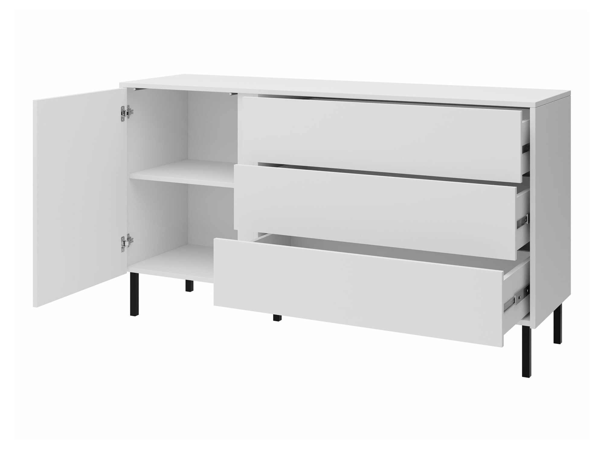 Parete attrezzata Lumiri 108 (Quercia + Nero)