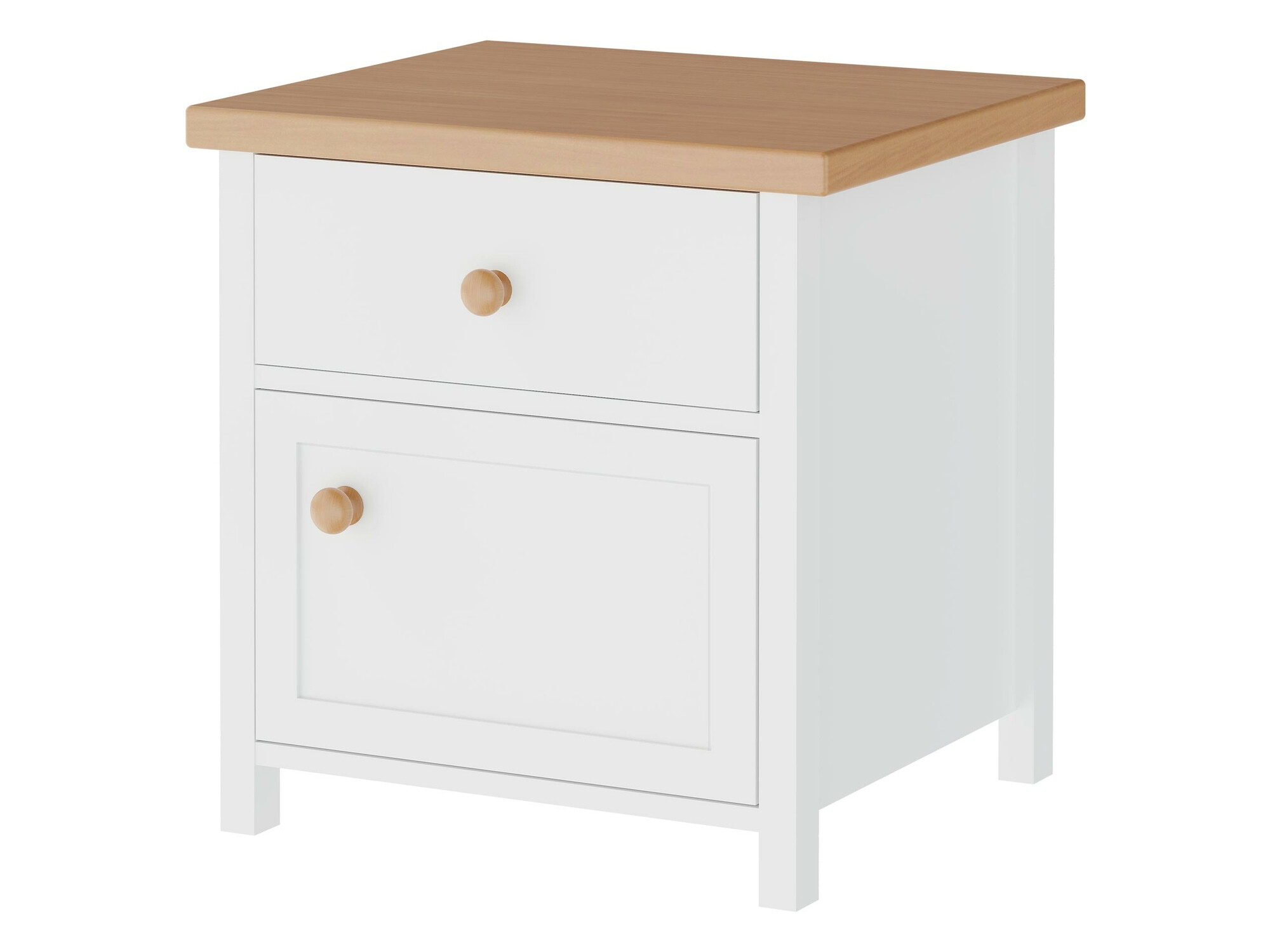 Comodino Romelbo 138 (Bianco + Quercia)