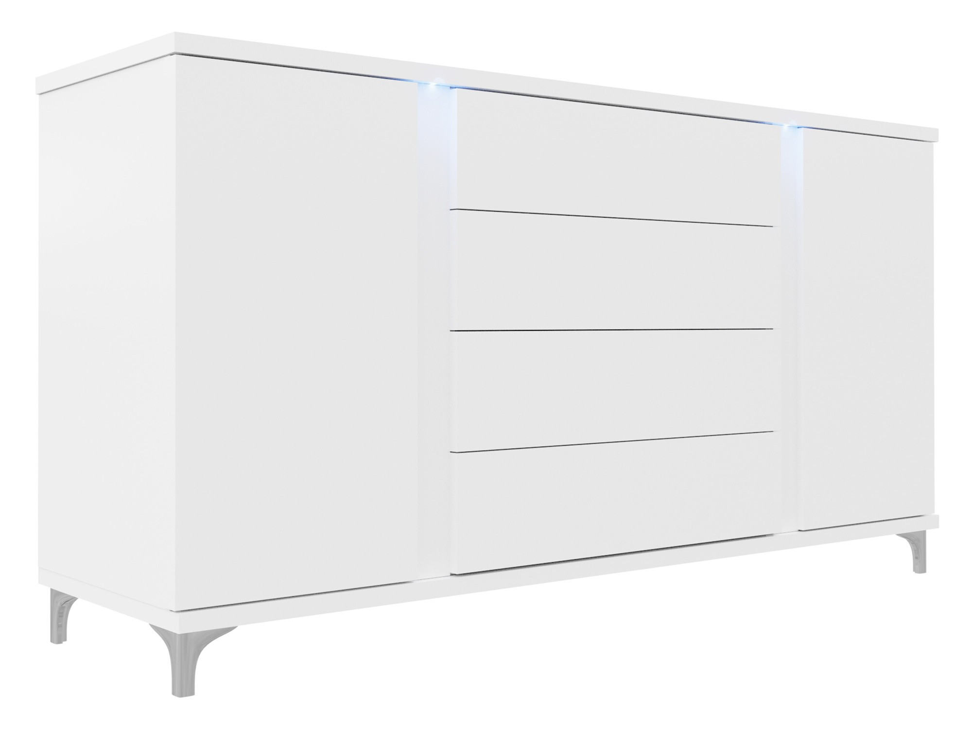 Cassettiera Florem (Bianco + Bianco lucido)
