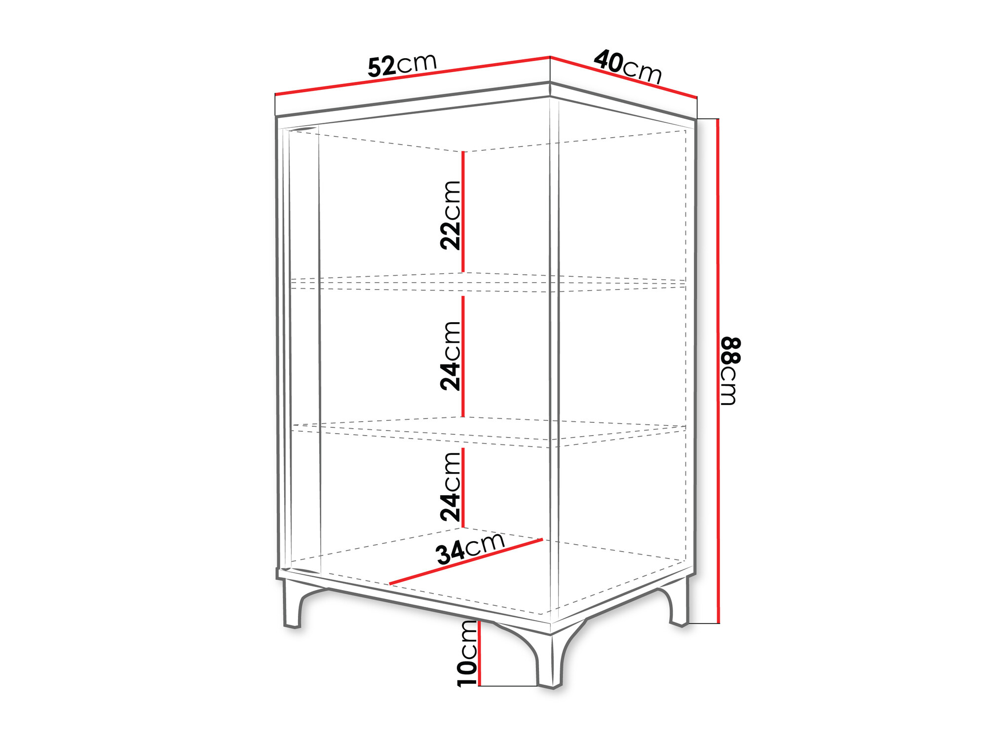 Madia Florem (Bianco + Bianco lucido + Luminoso legno)