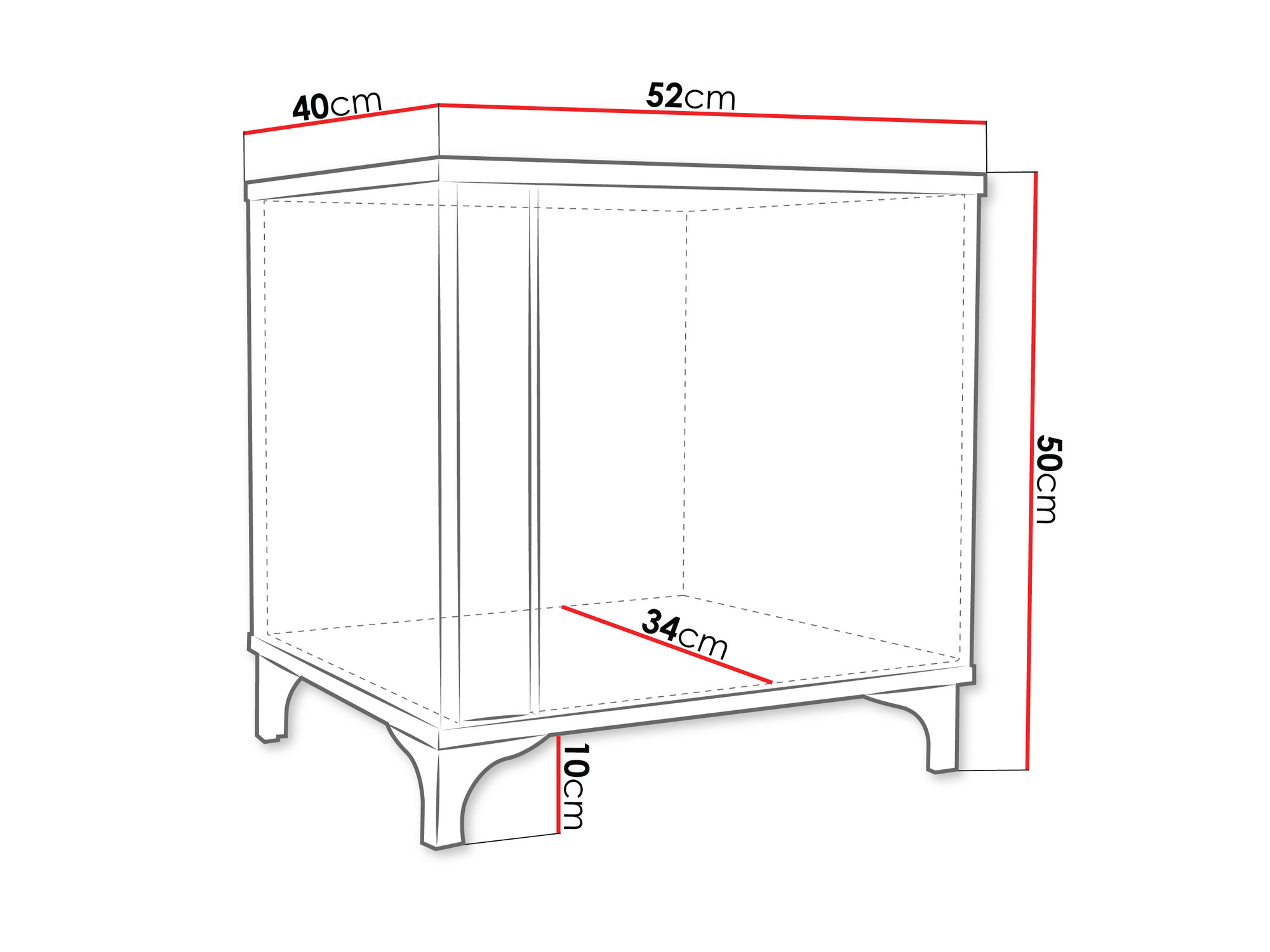 Comodino Florem (Bianco + Bianco lucido + Luminoso legno)