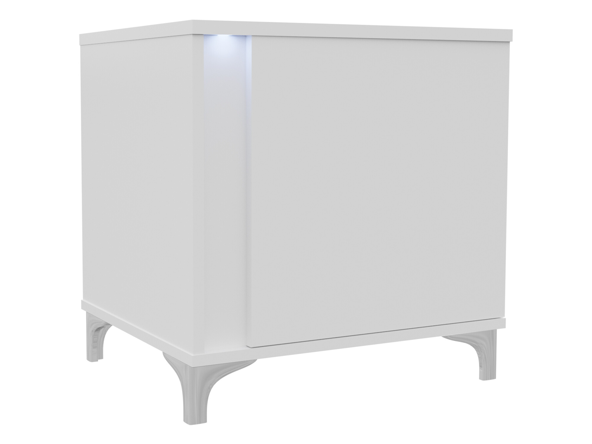 Comodino Florem (Bianco + Bianco lucido)