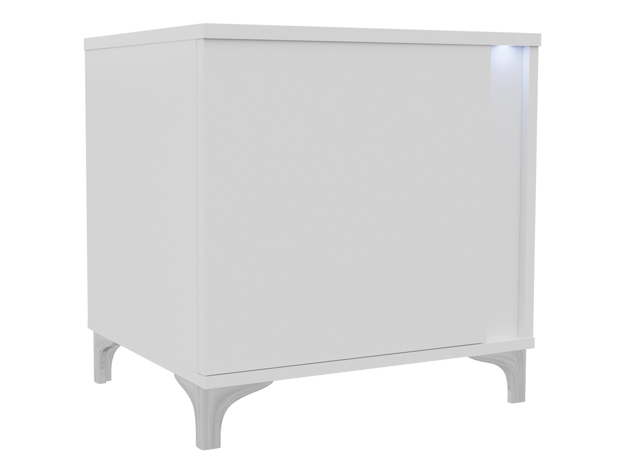 Comodino Florem I (Bianco + Bianco lucido)