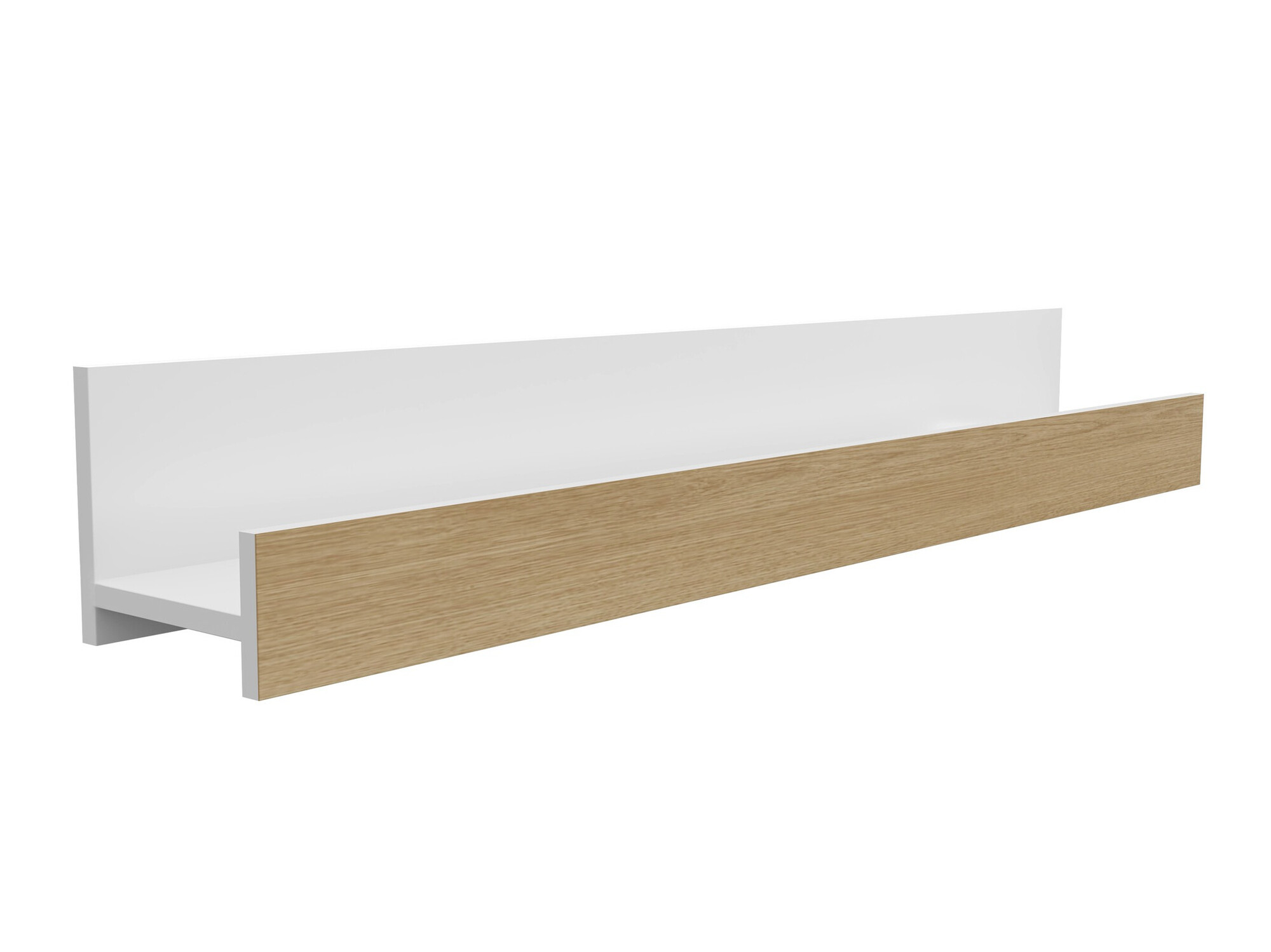 Mensola Florem (Bianco + Bianco lucido + Luminoso legno)