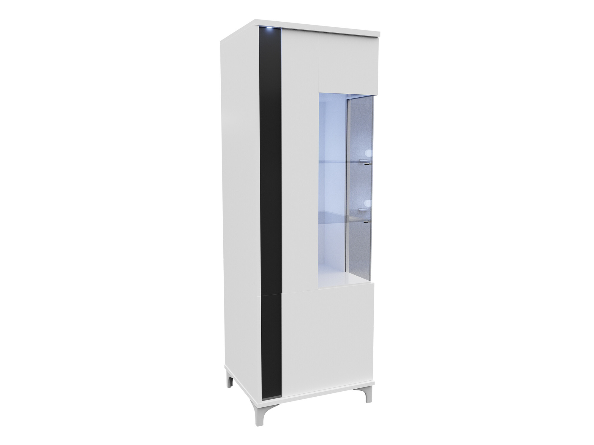 Scaffale Florem (Bianco + Bianco lucido + Nero lucido)