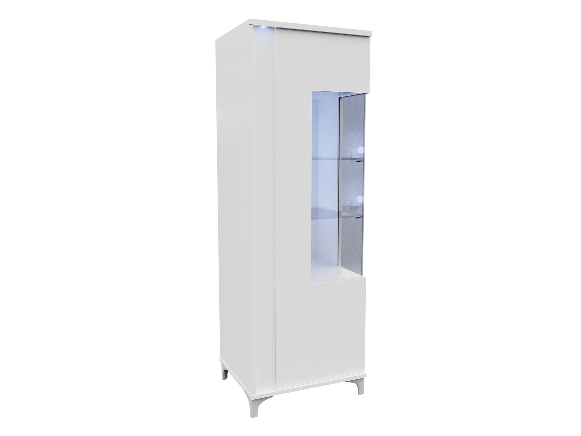 Scaffale Florem (Bianco + Bianco lucido)