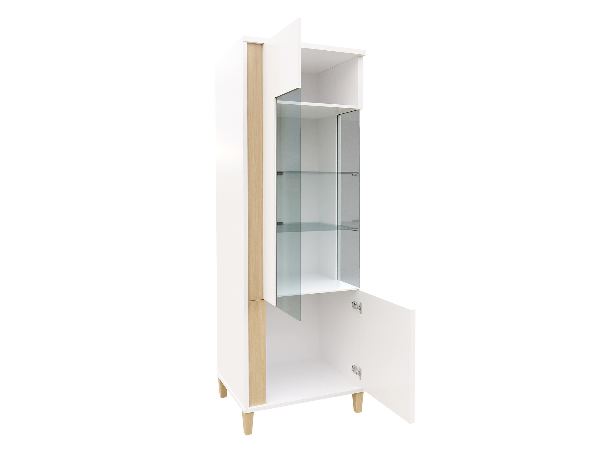 Scaffale Florem (Bianco + Bianco lucido)