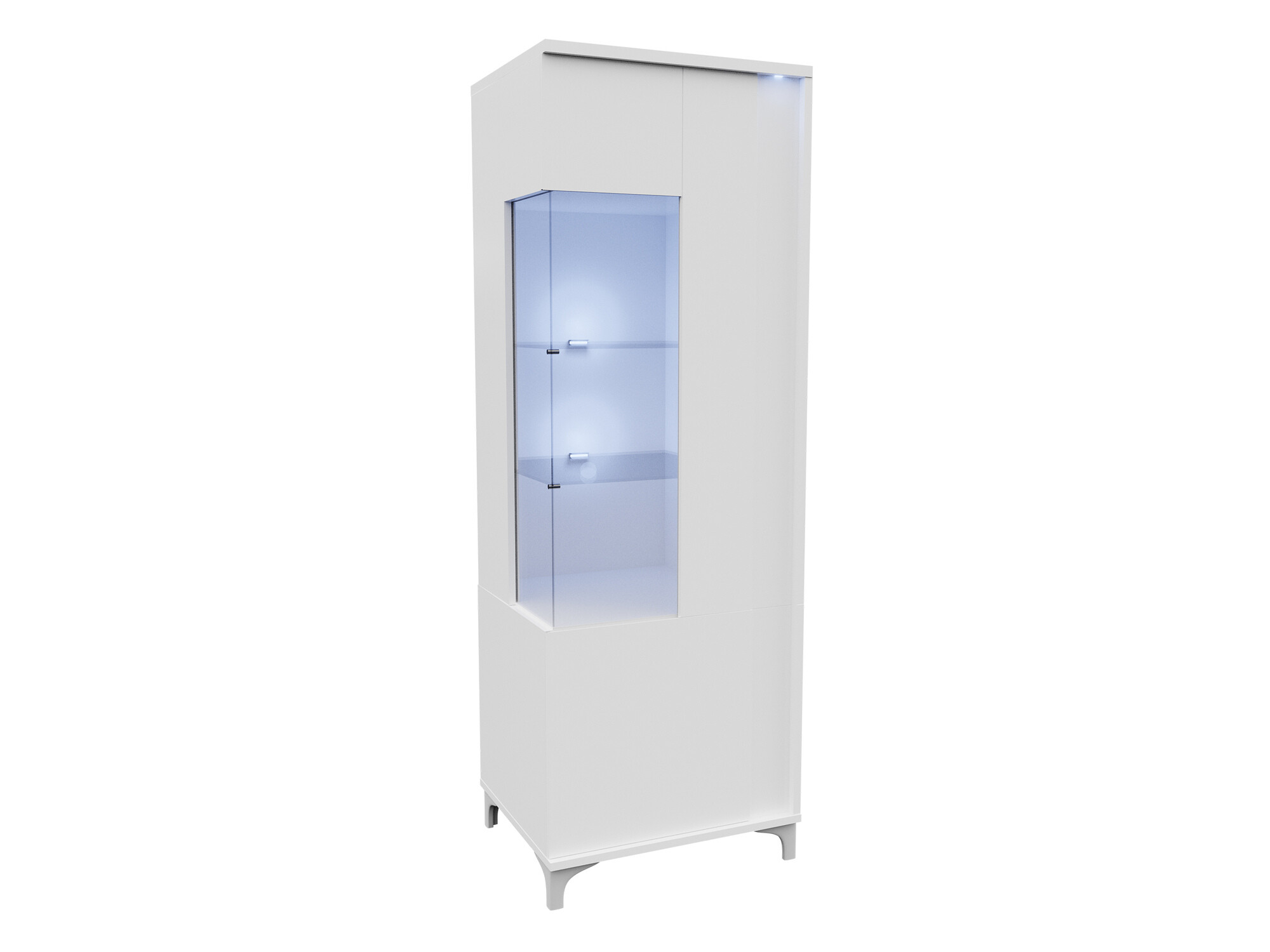 Scaffale Florem I (Bianco + Bianco lucido)