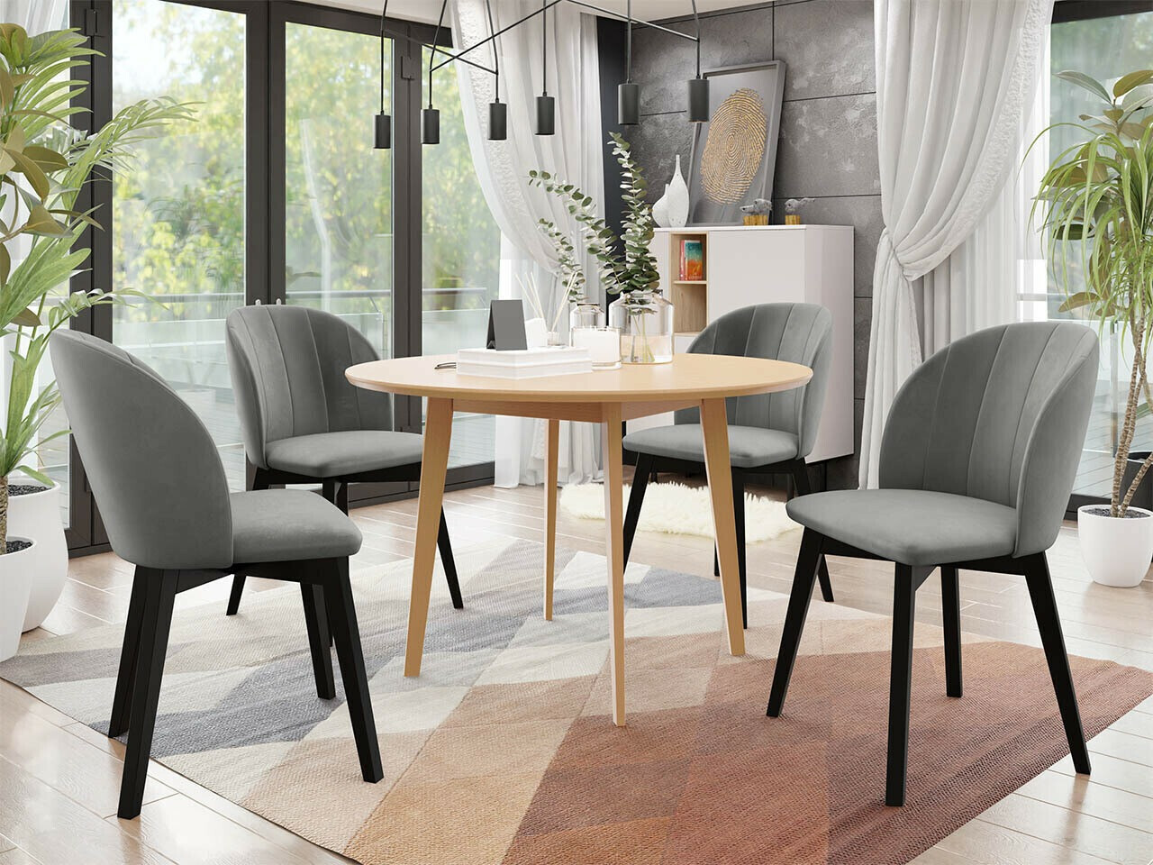 Set sala da pranzo Racine 136 (Marrone)