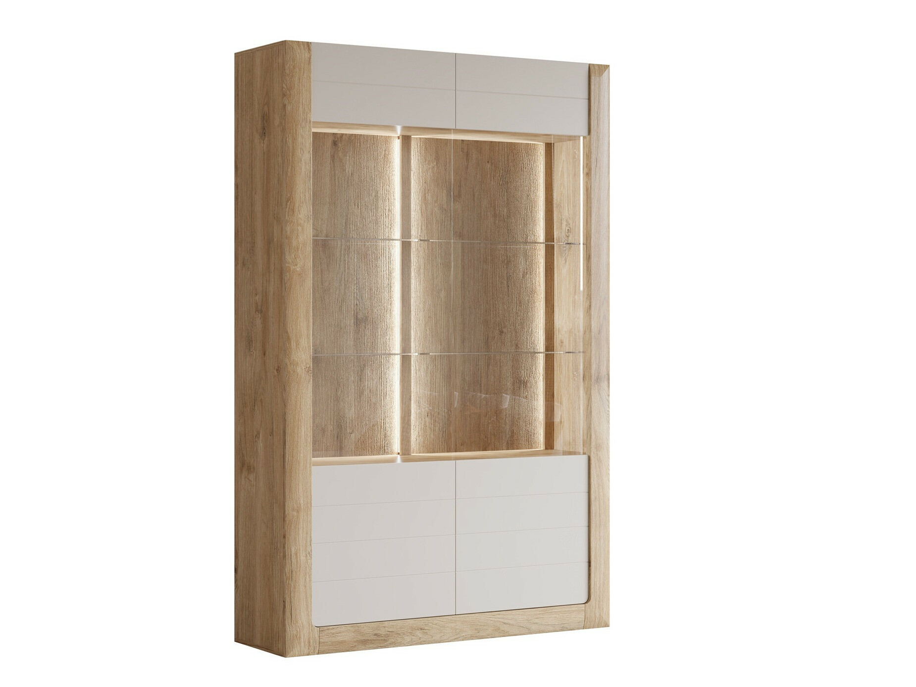 Scaffale Sovera 102 (Quercia dorata + Grigio chiaro)