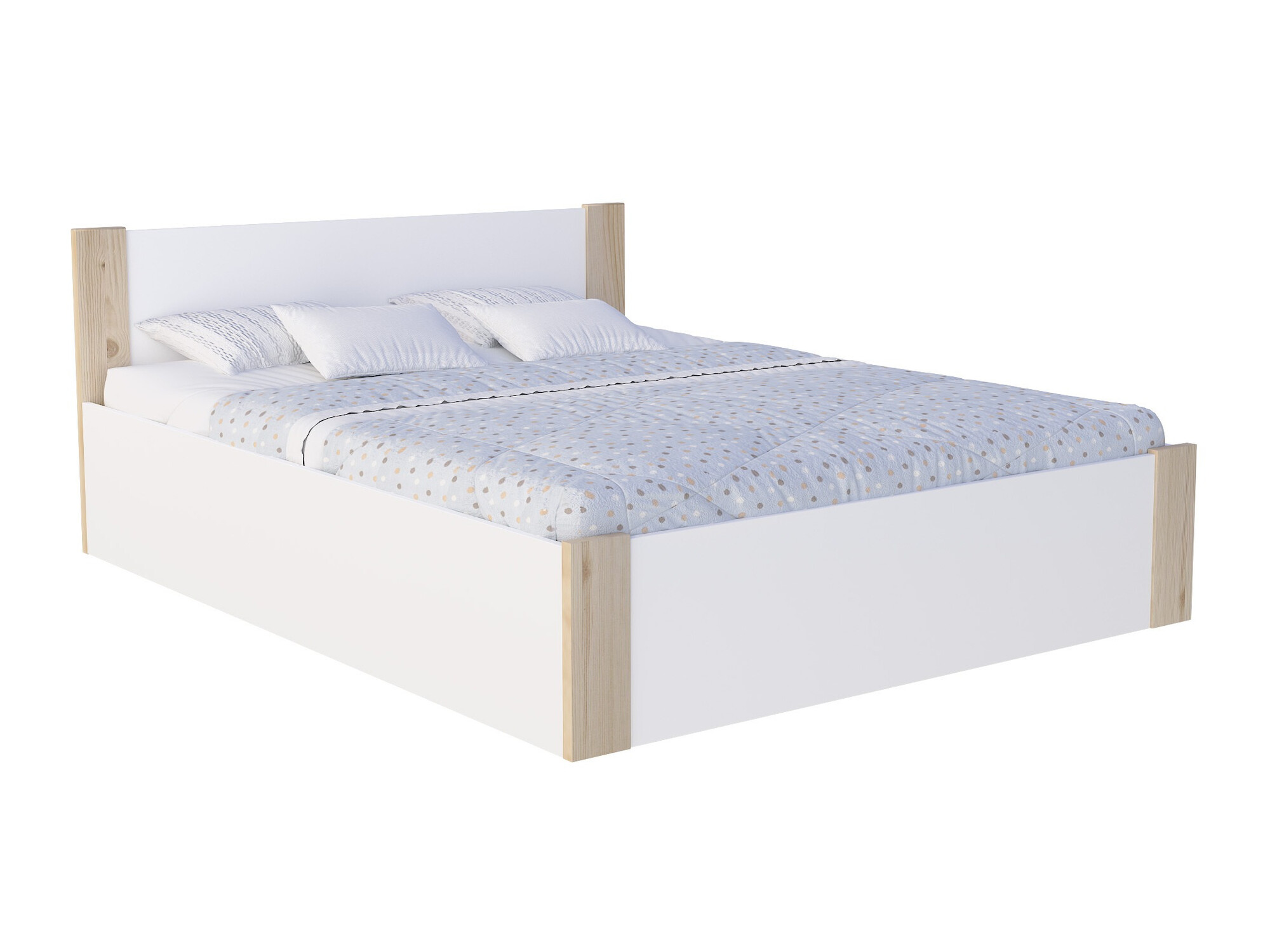 Letto Aurora 155 (Bianco + Pino)