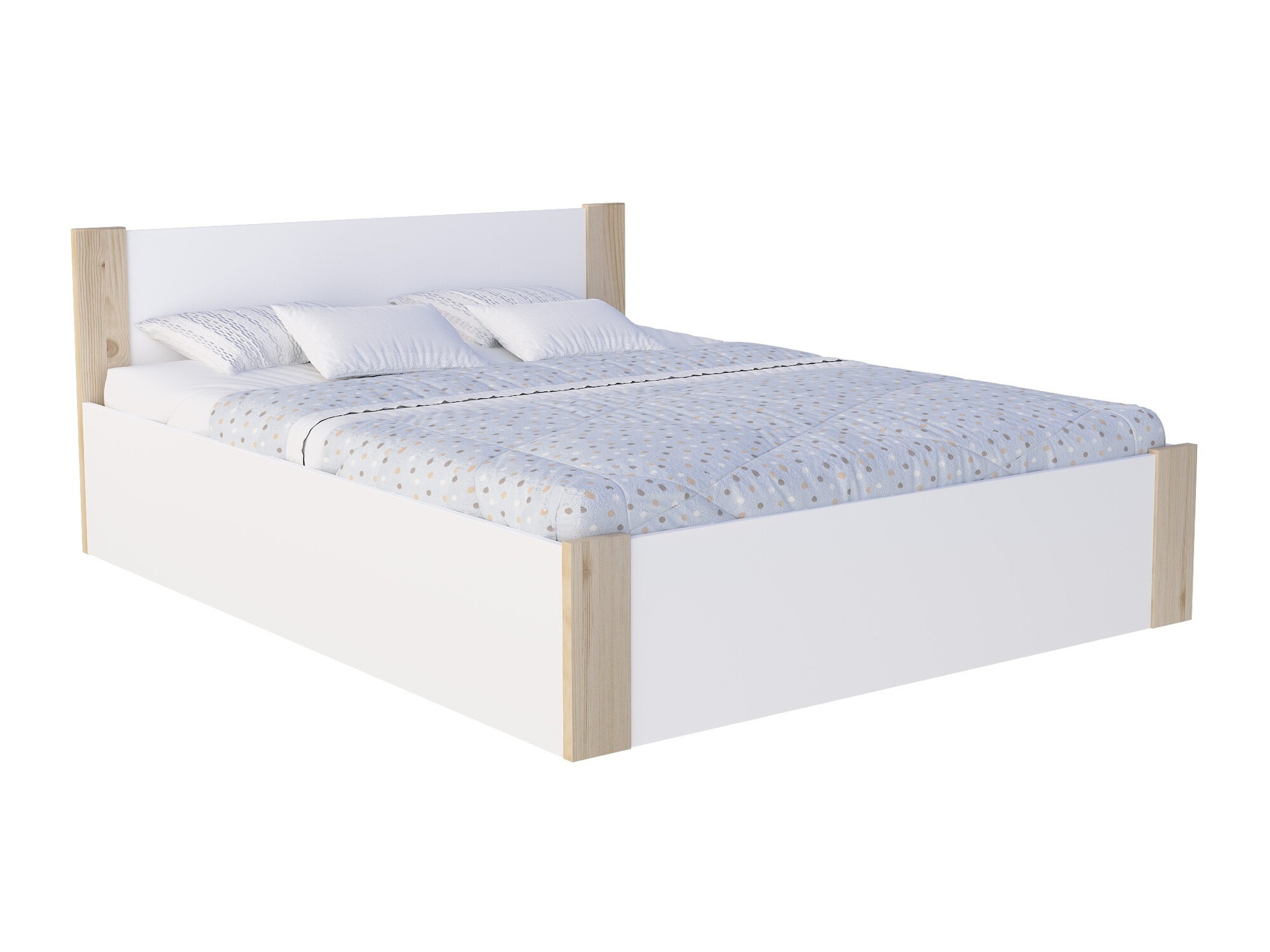 Letto Aurora 155 (Bianco + Pino)