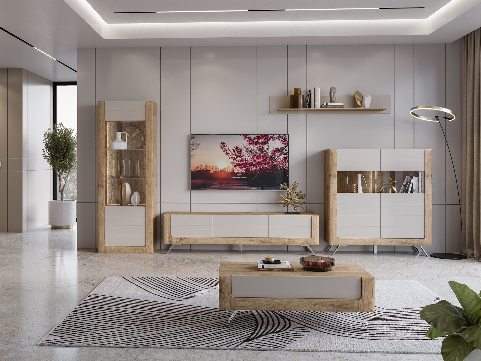 Madia Sovera 107 (Quercia dorata + Grigio chiaro)