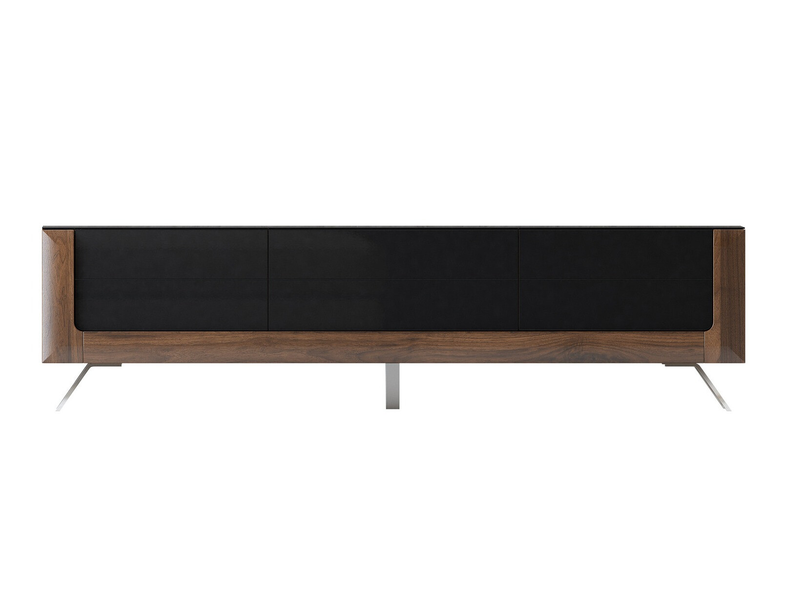 Mobile porta TV Sovera 104 (Noce + Nero lucido)