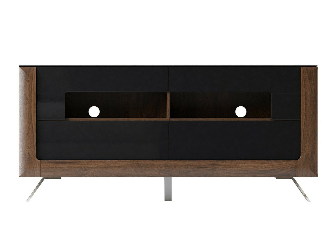 Mobile porta TV Sovera 105 (Noce + Nero lucido)