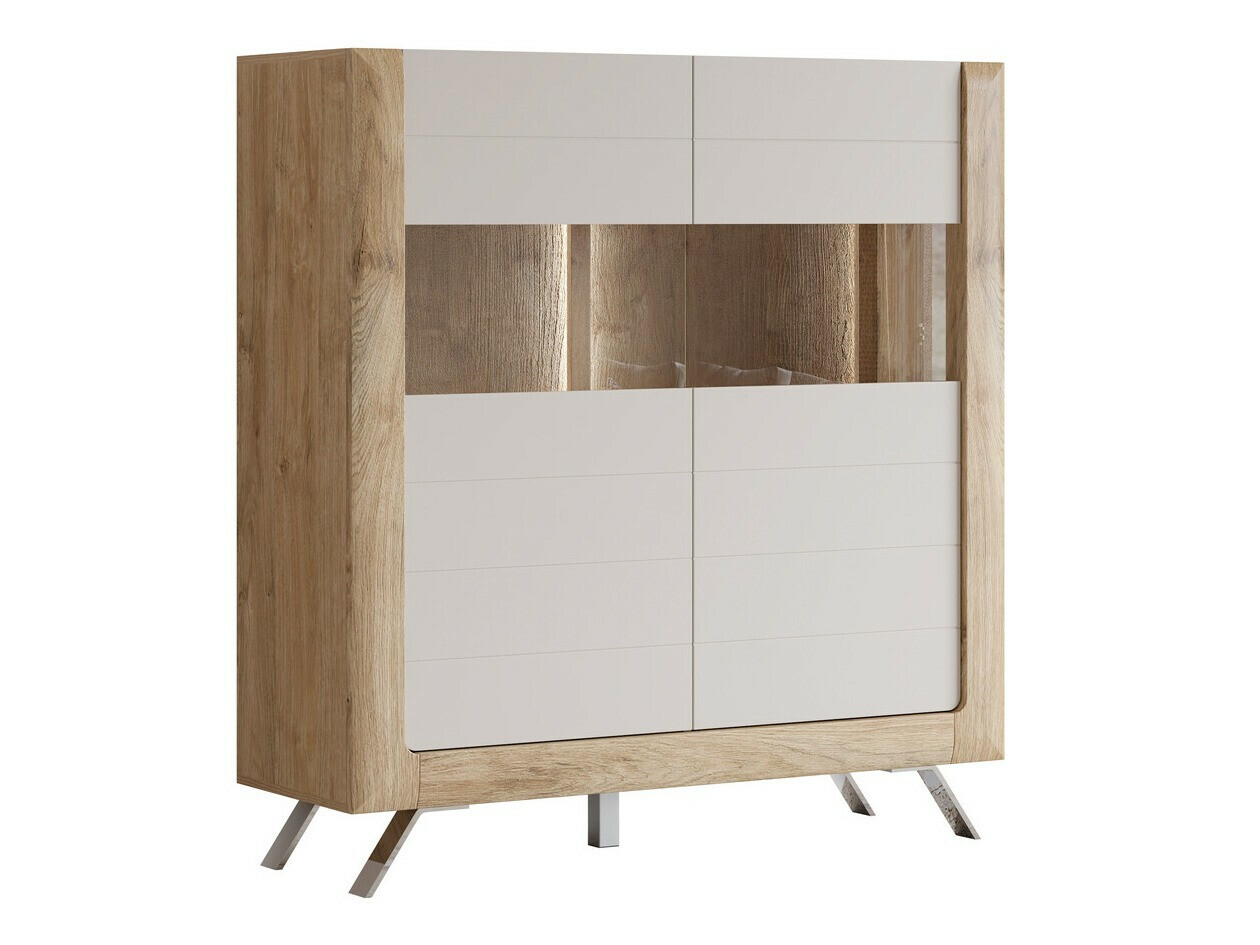 Scaffale Sovera 106 (Quercia dorata + Grigio chiaro)