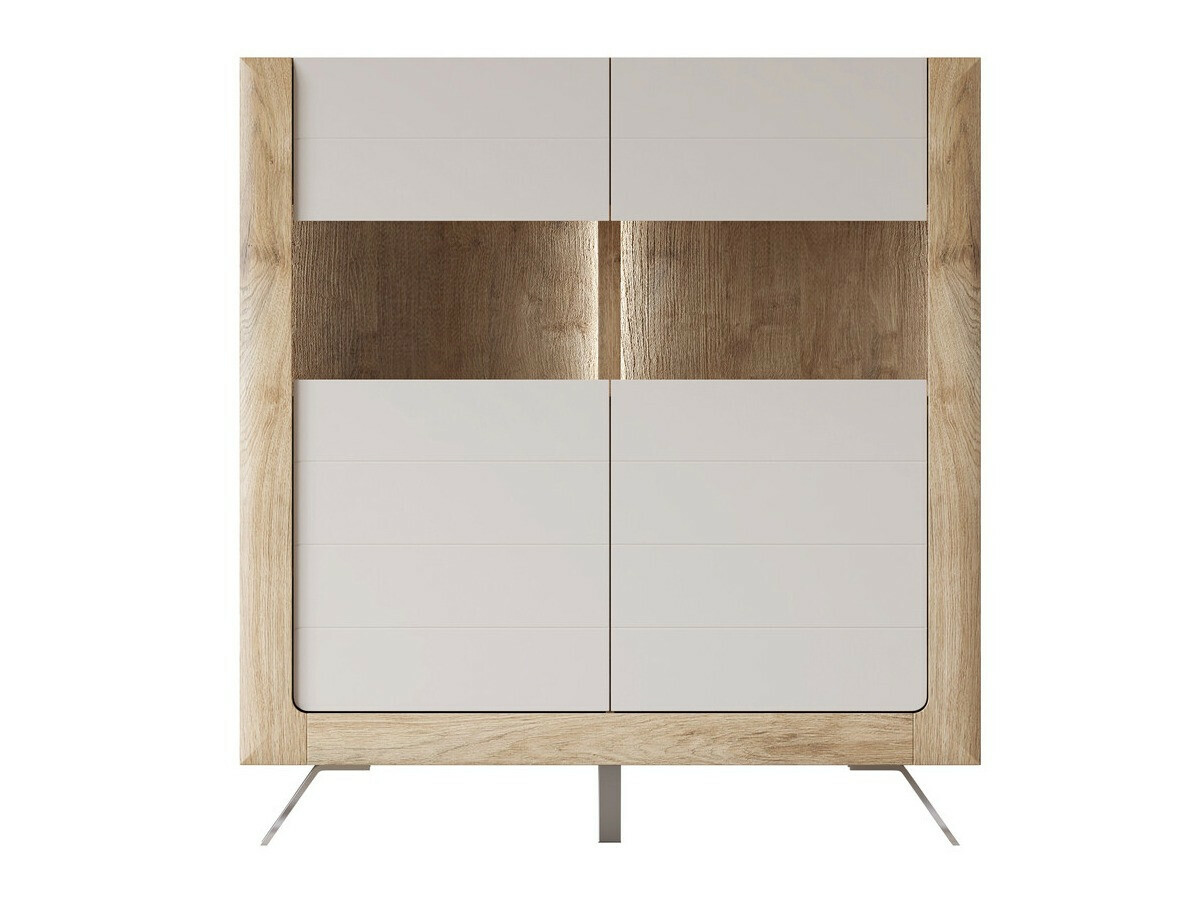 Scaffale Sovera 106 (Quercia dorata + Grigio chiaro)