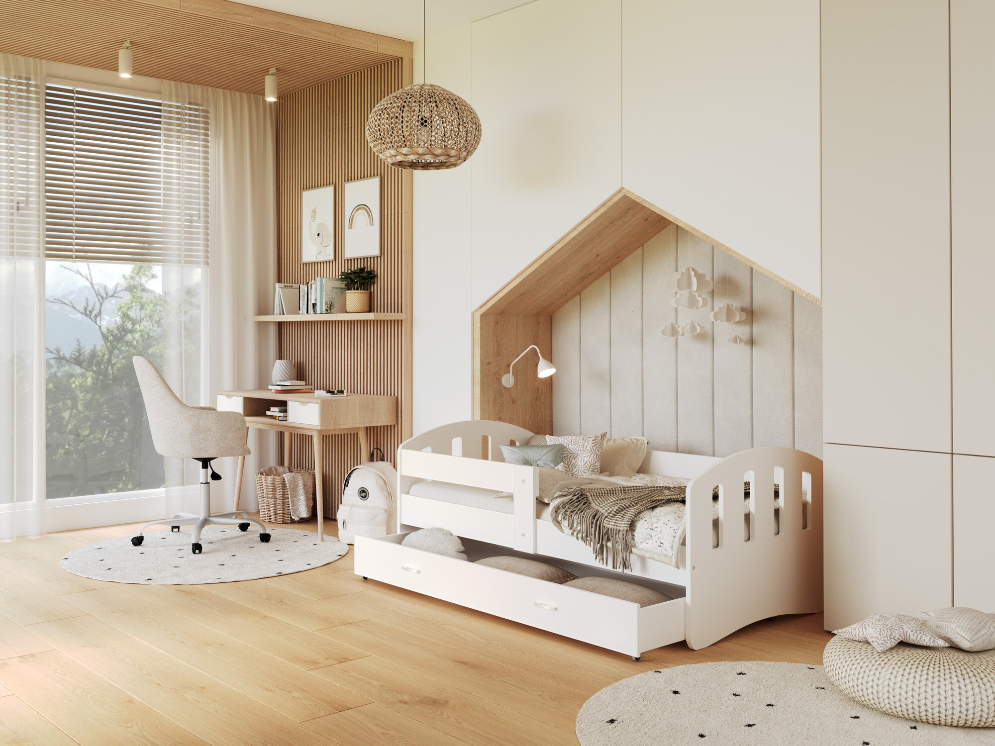 Letto Aurora 134 (Bianco)