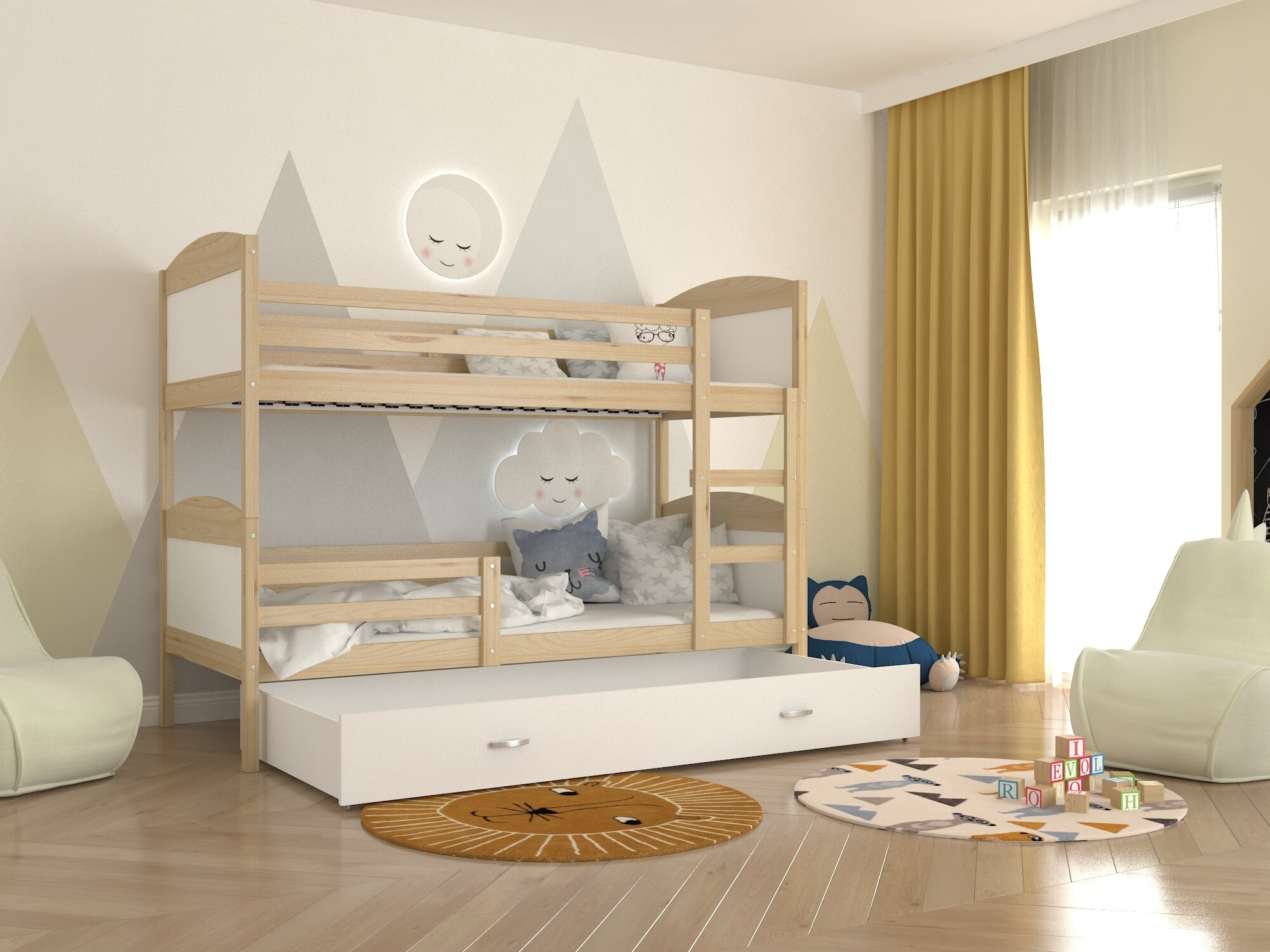 Letto a castello Aurora 101 (Bianco)