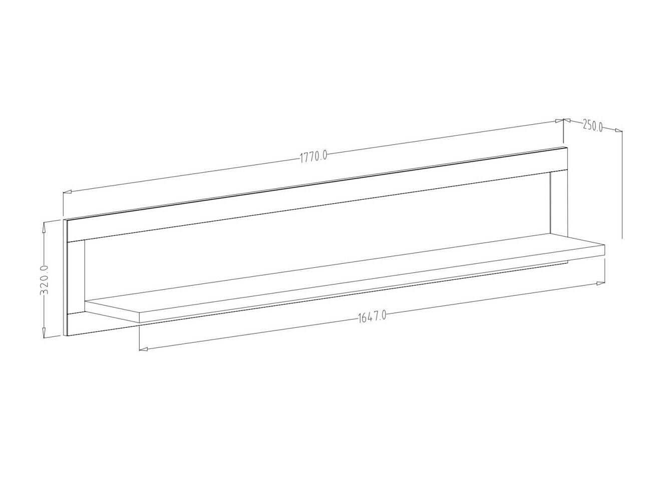 Mensola Tolnue 100 (Verde scuro)