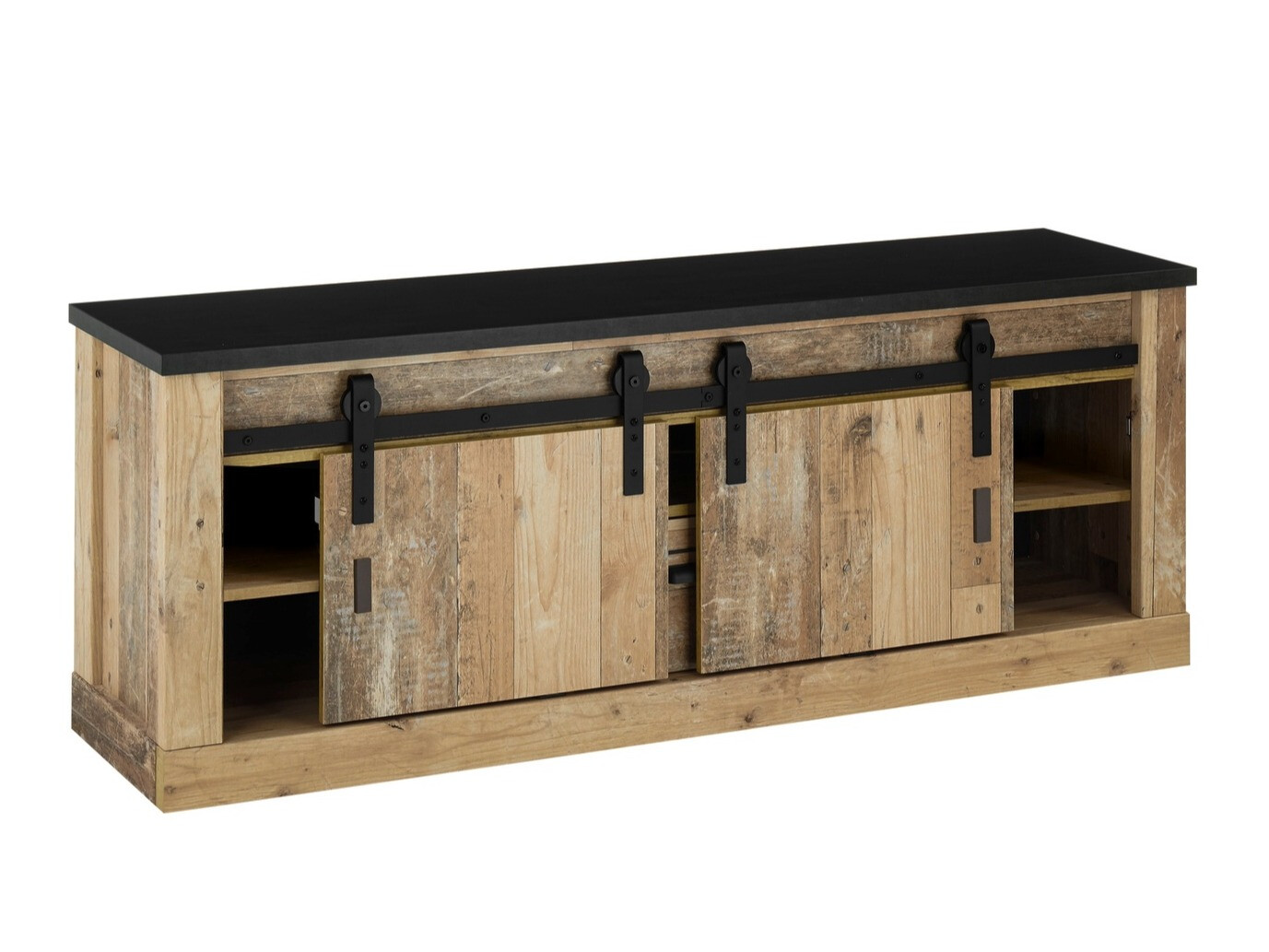 Parete attrezzata Cirtale 131 (Albero invecchiato + Antracite)