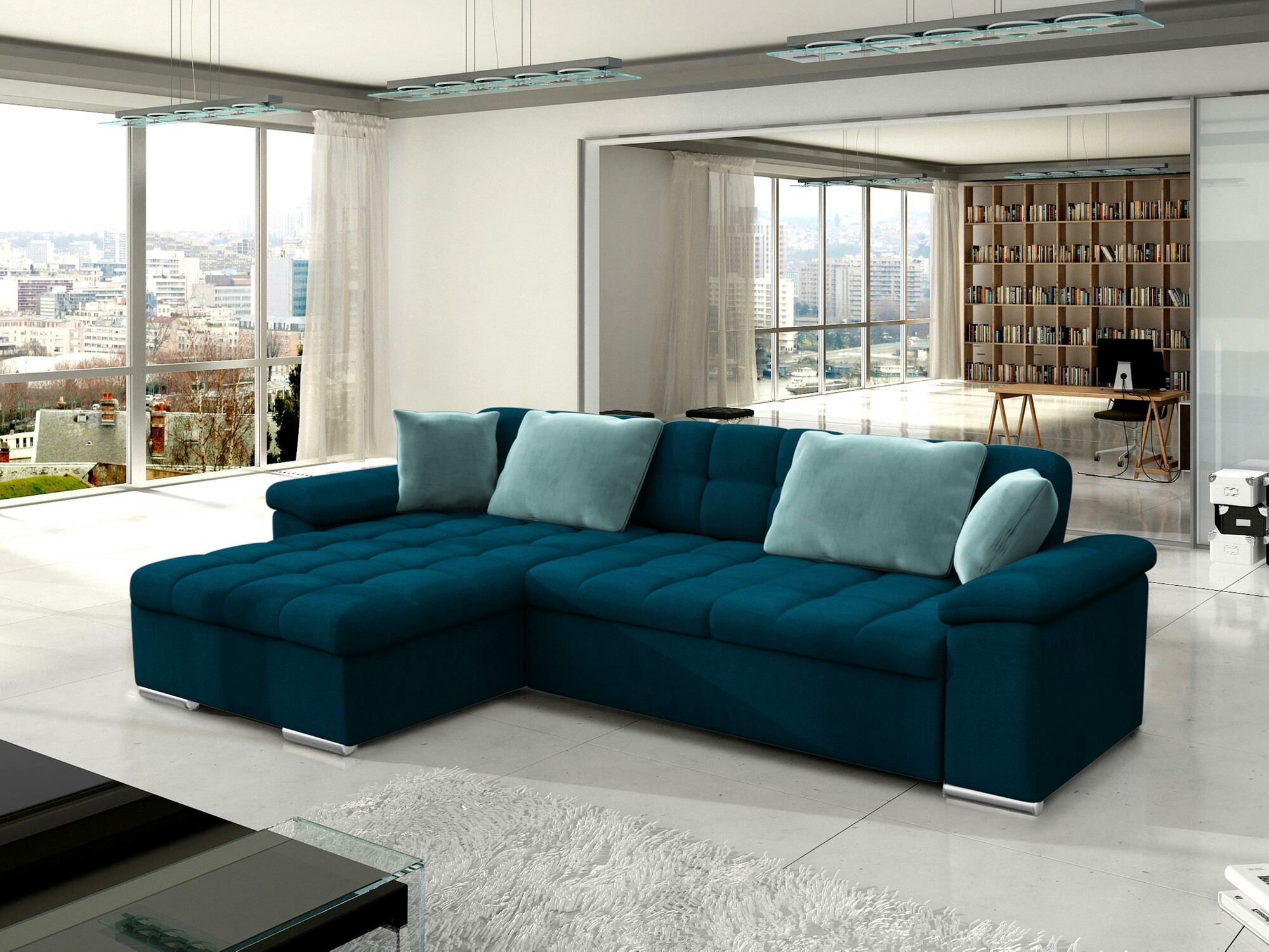 Divano angolare Comfivo Mica II (Venus Velvet 2911 + Prestige 2771)