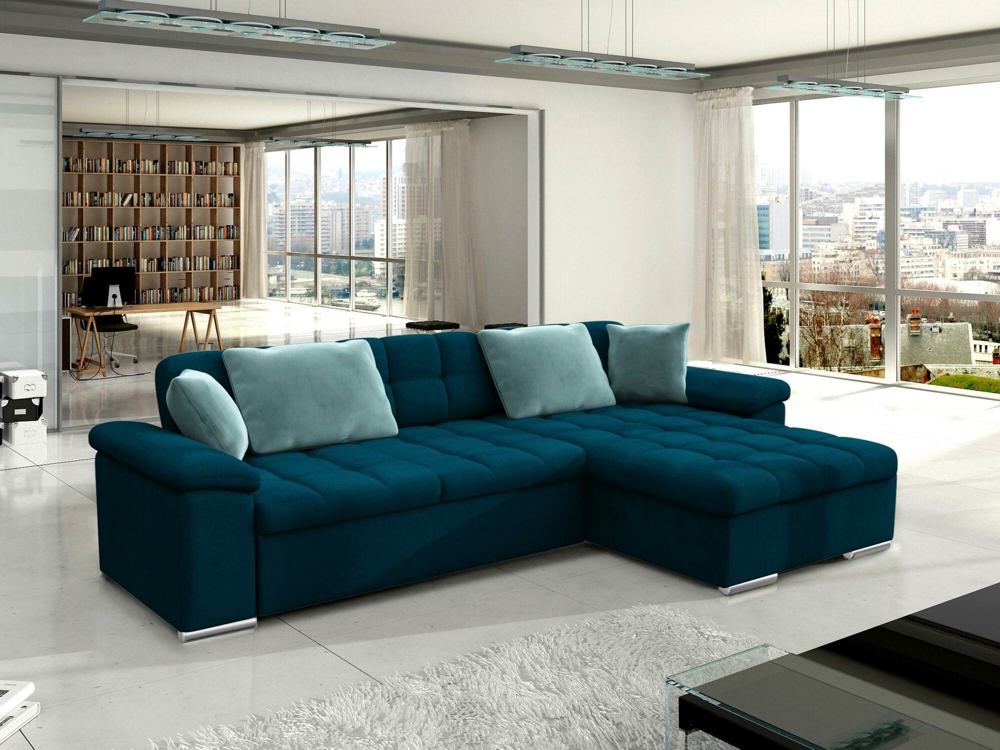 Divano angolare Comfivo Mica II (Venus Velvet 2911 + Prestige 2771)