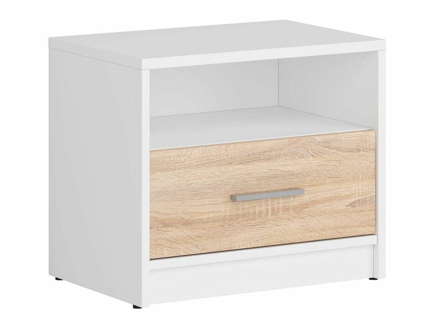 Comodino Novsore 102 (Bianco + Sonoma quercia)