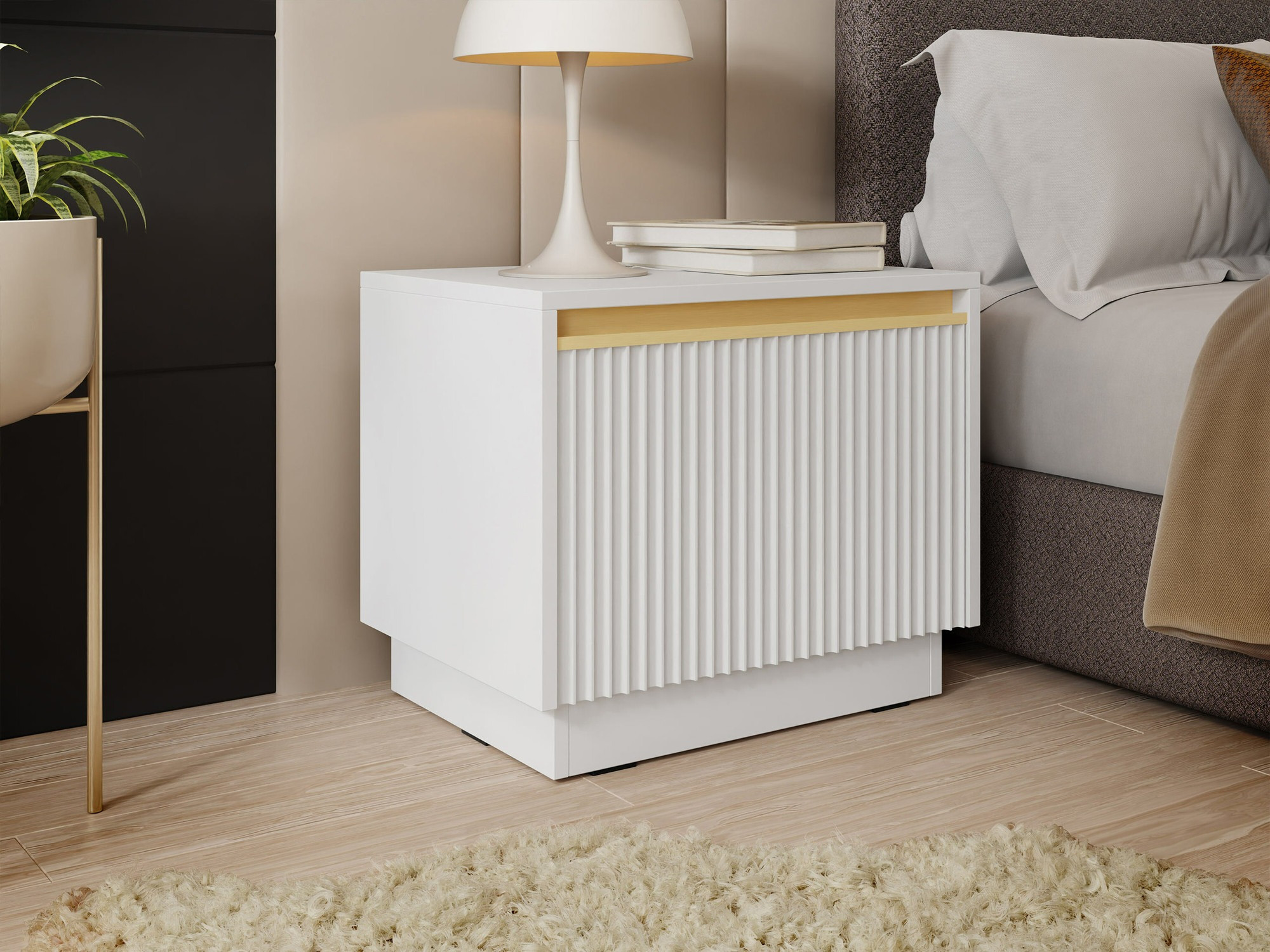 Comodino Sorbela 104 (Bianco)