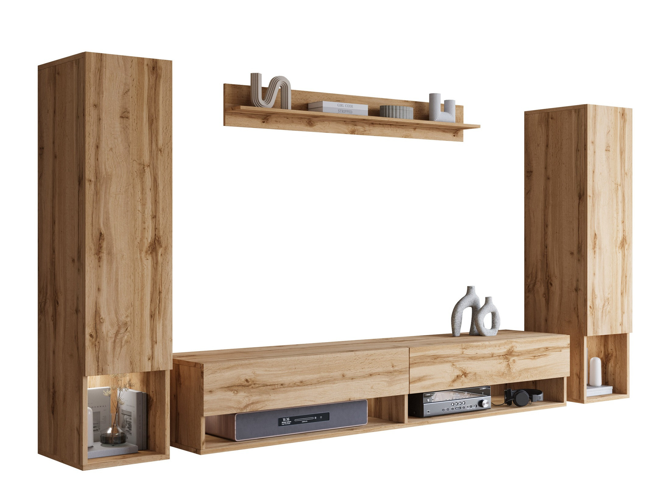 Parete attrezzata Sarasota 176 (Quercia di Wotan)