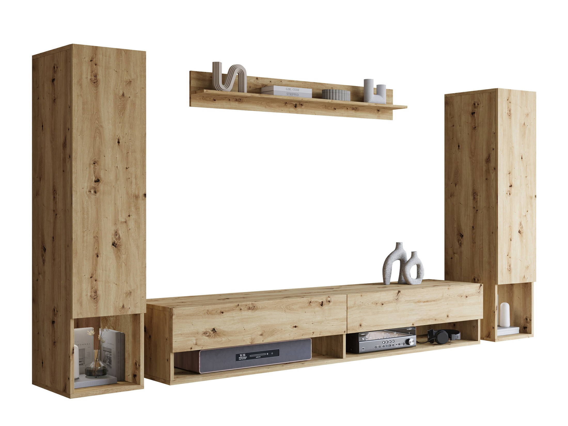 Parete attrezzata Sarasota 176 (Rovere Artisan)