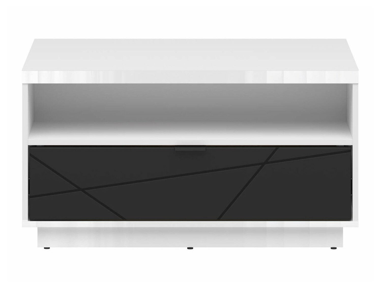 Tavolino da caffè Fivale 117 (Bianco + Nero opaco)