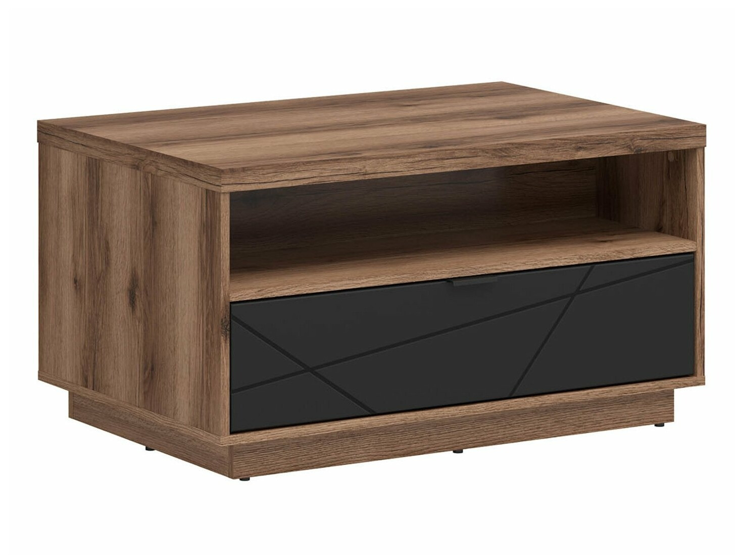 Tavolino da caffè Fivale 117 (Rovere delano scuro + Nero opaco)