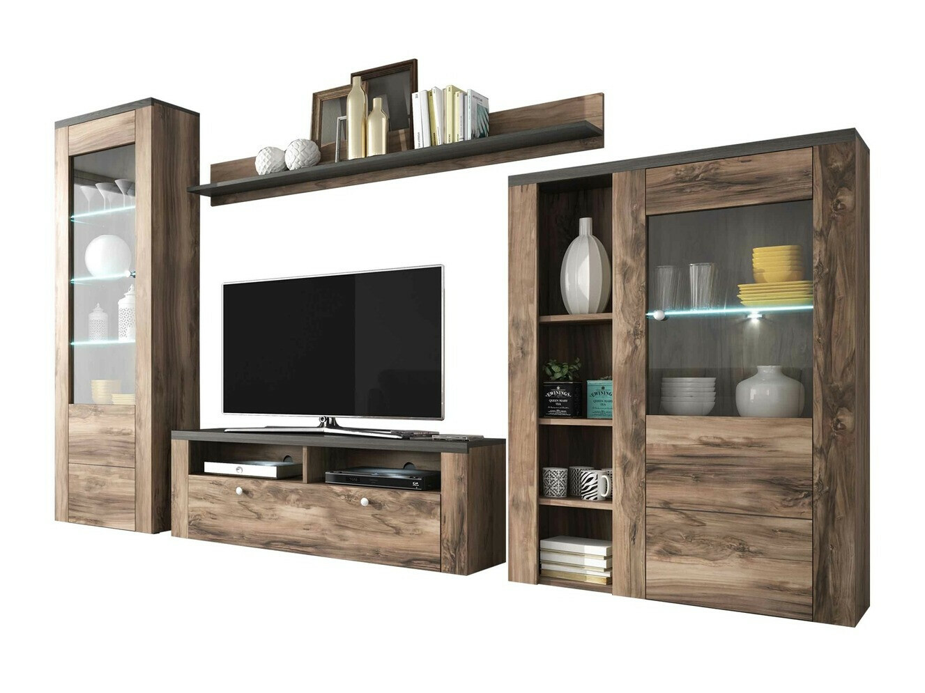 Parete attrezzata Salelbo 100 (Noce)